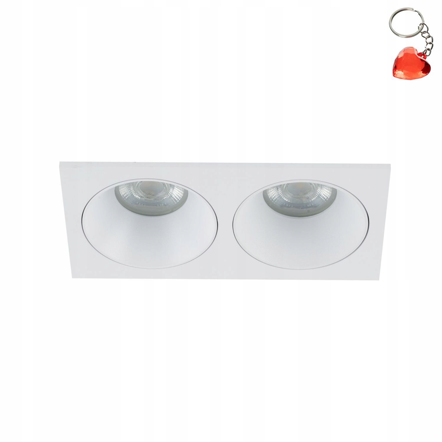 Dvojité zapuštěné kulaté stropní svítidlo Prisma Duo White 10580 Tk Lighting