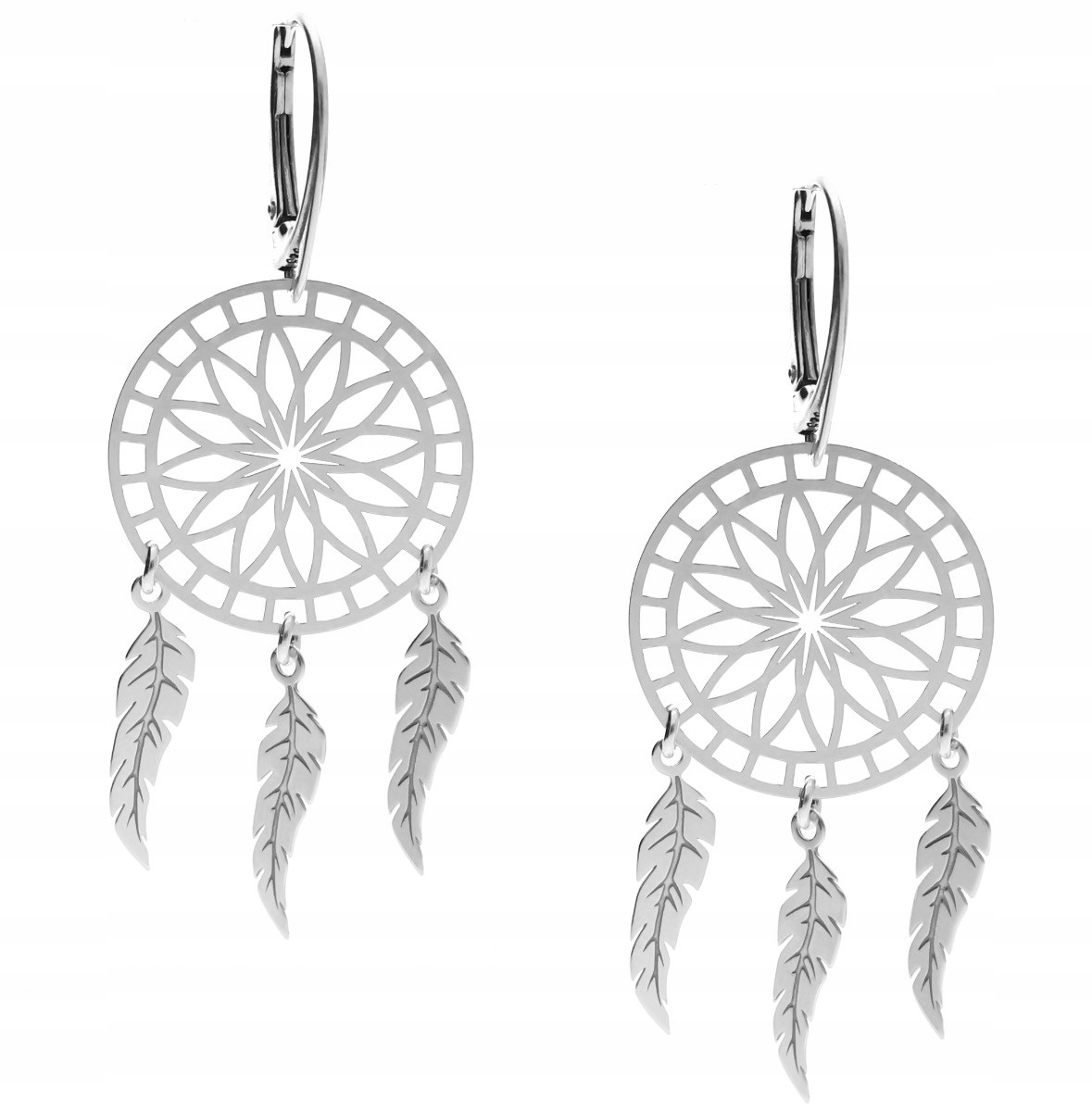 Náušnice Lapače Snů lapač stříbro 925 6 cm