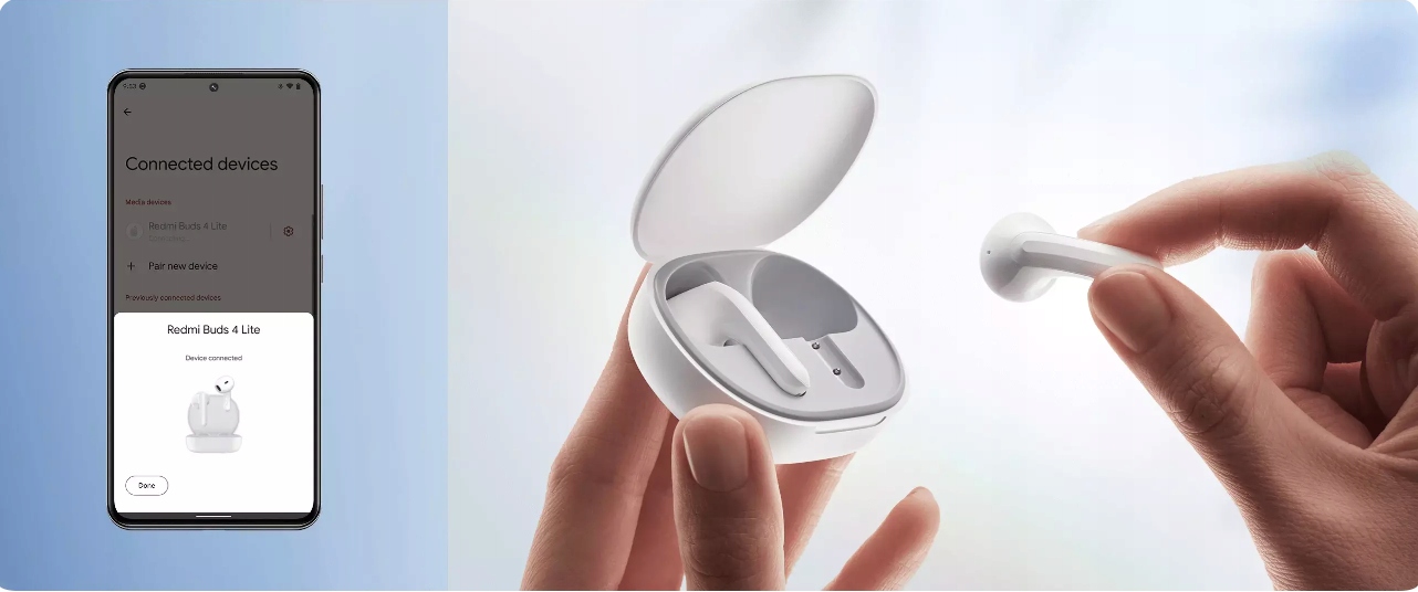 SŁUCHAWKI BEZPRZEWODOWE XIAOMI REDMI BUDS 4 LITE Model REDMI PRO BUDS 4