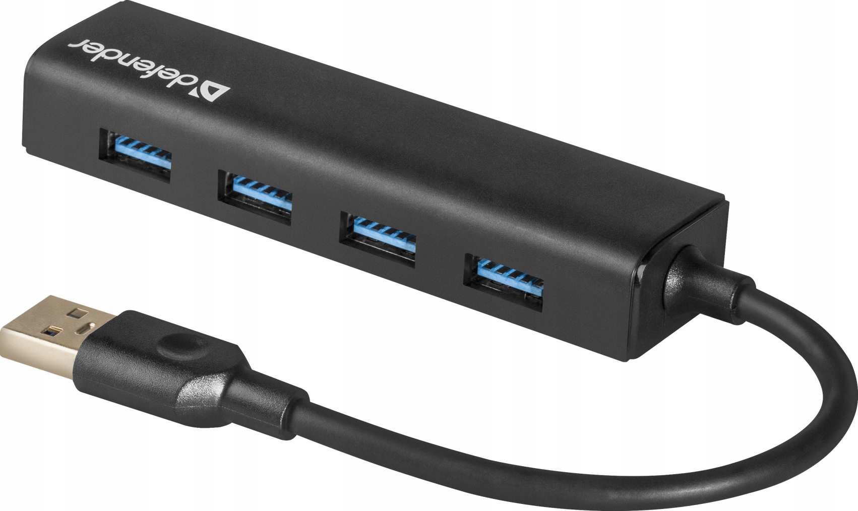 Usb (3.0) Hub 4-portowy, Quadro Express, czarny