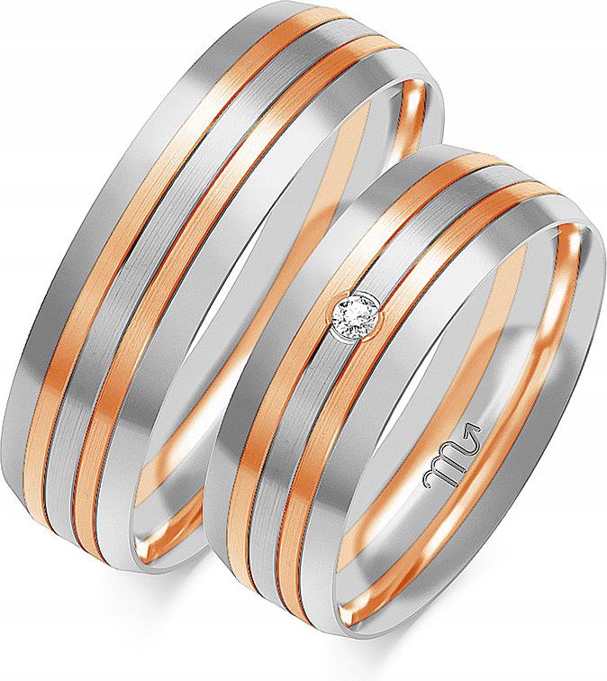 Svatební zlatý snubní prsten růžové zlato 585 r 23 24 25 dámský pánský pod gravírování