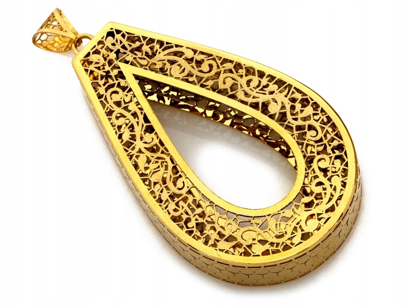 Velký dámský zlatý přívěsek ryzosti 585, ažurový, masivní, 4.69 g