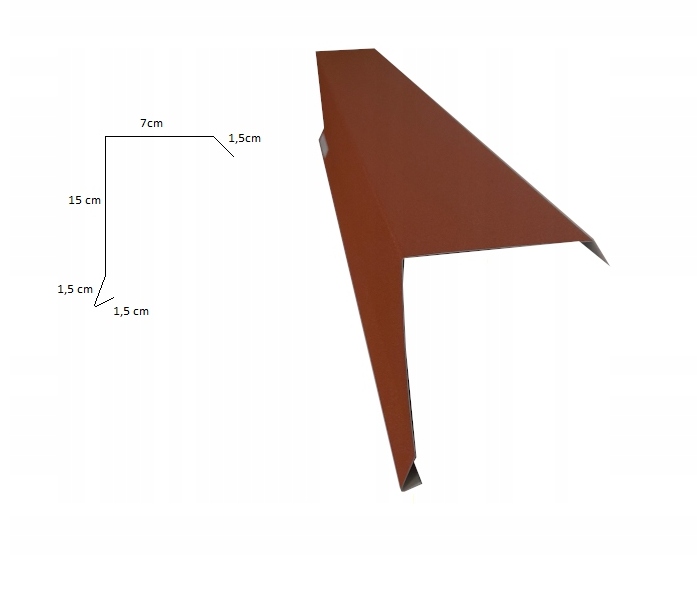 Wiatrownica na blachodachówkę/trapez