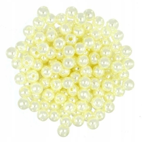 Korálky Perly Akrylové Perličky Krémové 6mm 500g ~5000ks