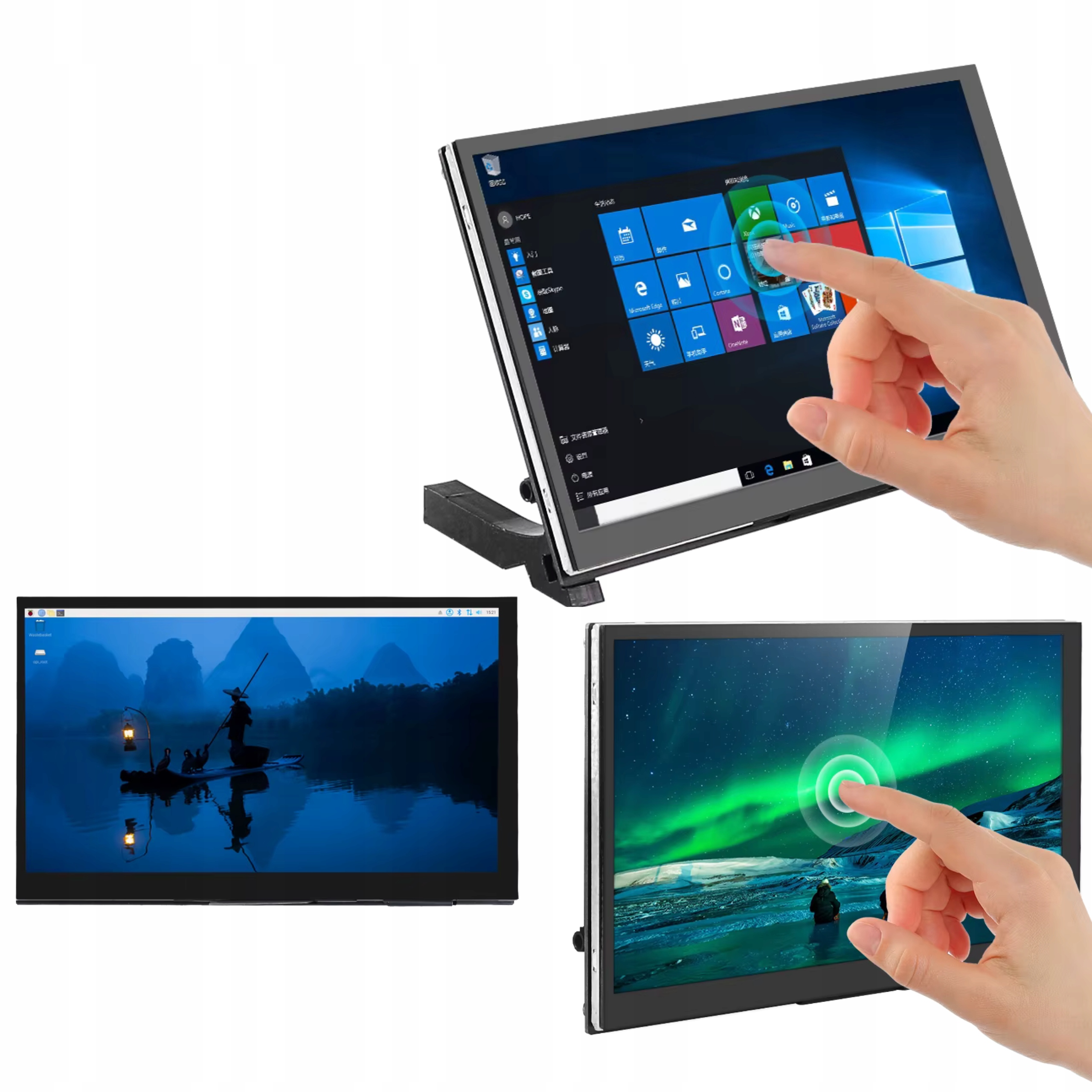 Dotykový displej pro Raspberry Windows Ips LCD reproduktor 7" Hd 1024X600