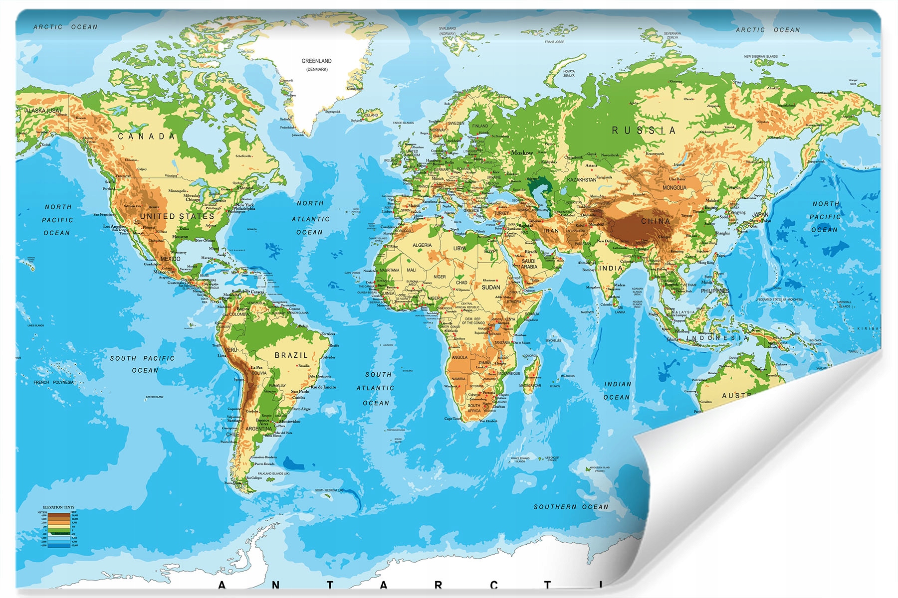 

Fototapeta Młodzieżowa Mapa Świata Napisy 180x120