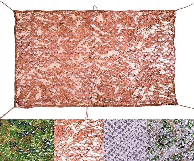 Siatka wojskowa maskująca 4x5 M , kamuflażowa, na polowanie.