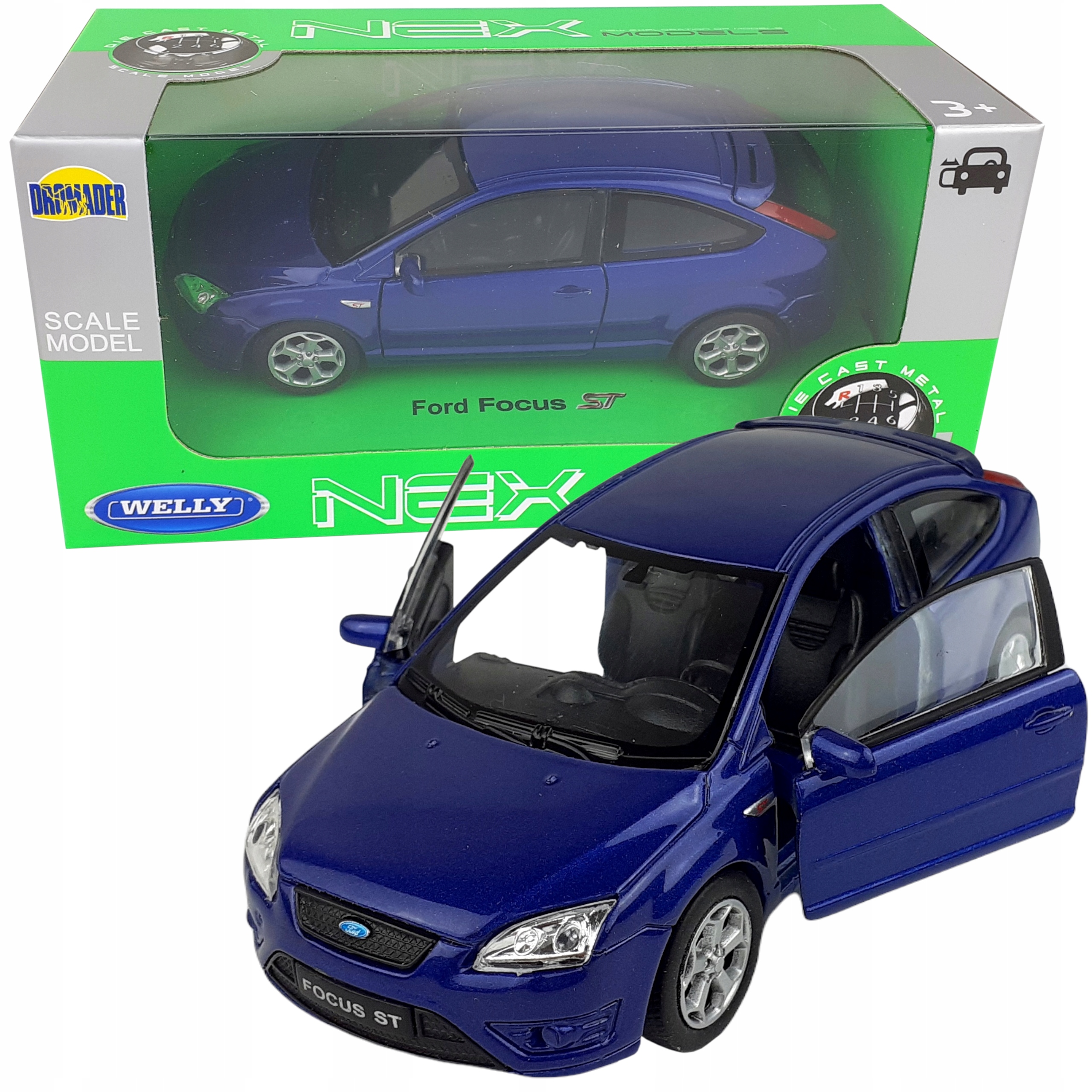 

Welly model metalowy auto Ford Focus St 1:34-39