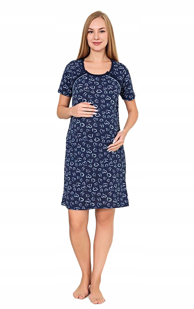 KOMPLET KOSZULA SZLAFROK CIĄŻOWY DO KARMIANIA PORODU SZPITALA Rozmiar XXL