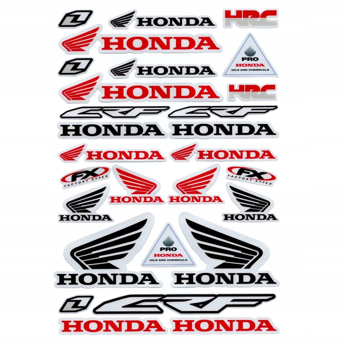 

Naklejki Motocyklowe Zestaw Arkusz 18x26cm Honda