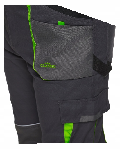 ELASTYCZNE SPODNIE ROBOCZE MĘSKIE WZMACNIANE ogrodniczki STRETCH SLIM Marka ART.MAS