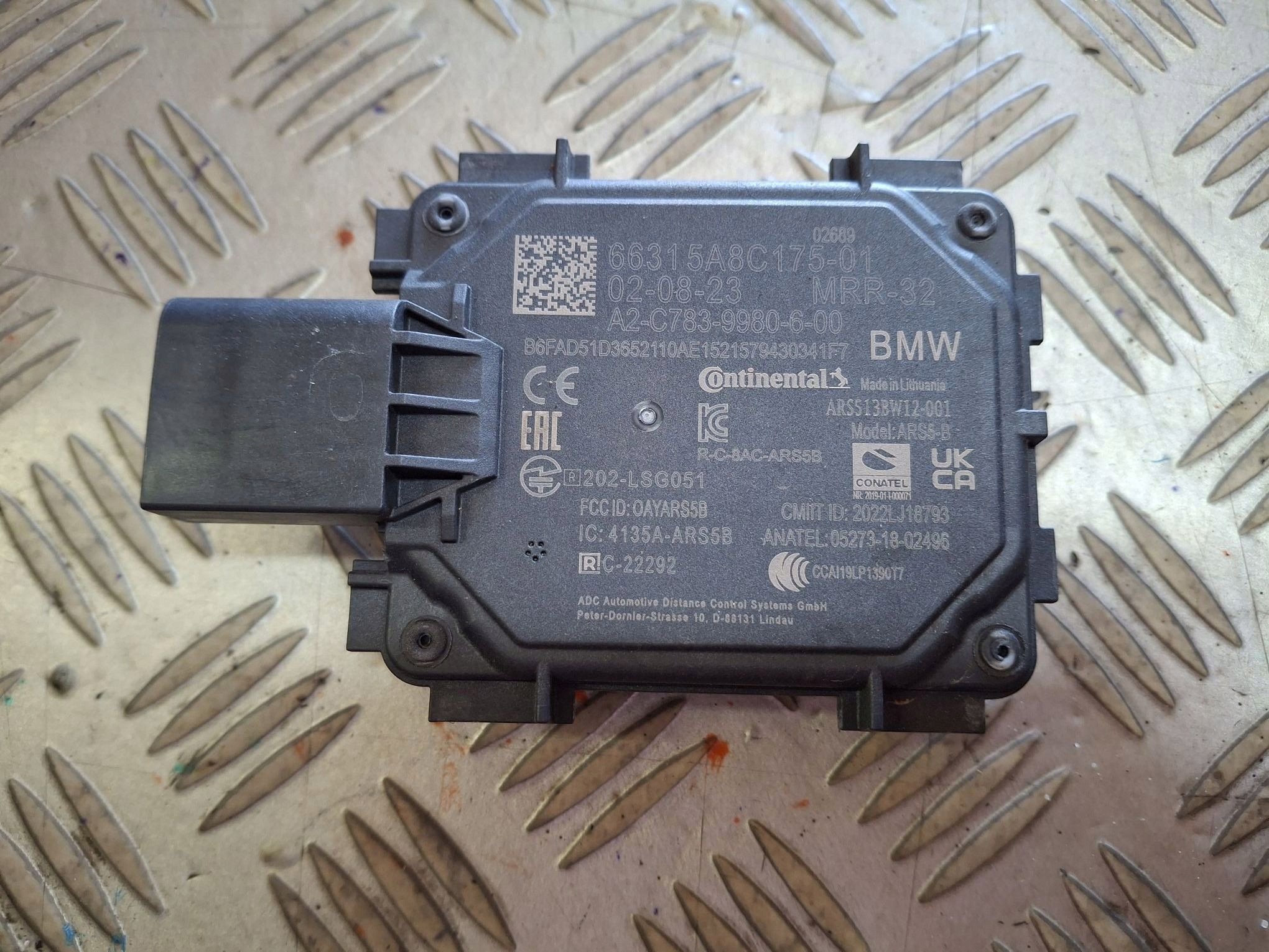 modulo RADAR SENSOR BMW 5 G60 G61 2023R-> 5A8C175-01