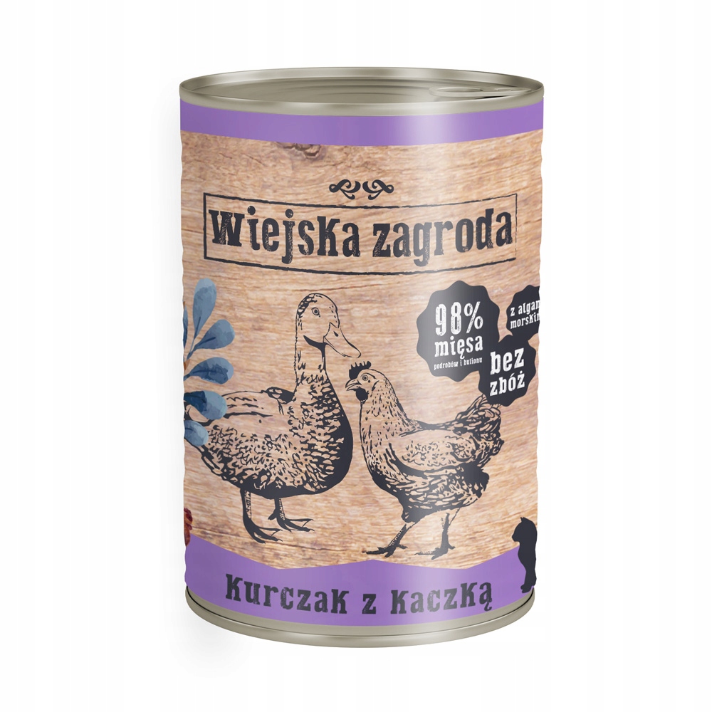 Levně Wiejska Zagroda mokré krmivo pro kočky MIX příchutí 12x400g