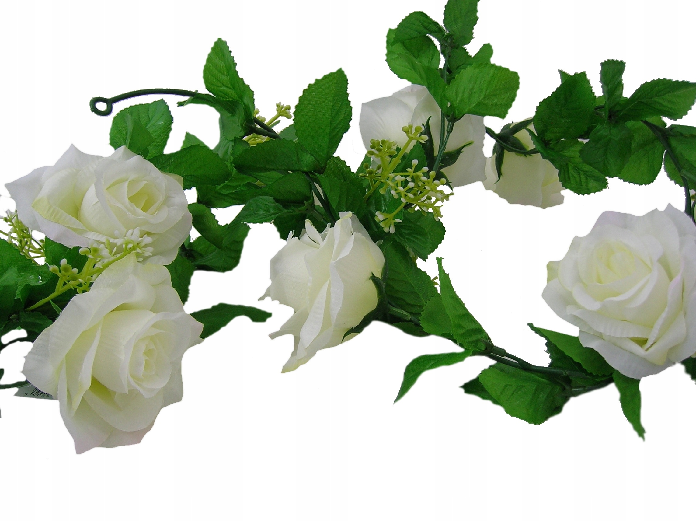 SZTUCZNE KWIATY GIRLANDA Z RÓŻAMI KREMOWA B 150CM GIRLANDA KWIATOWA