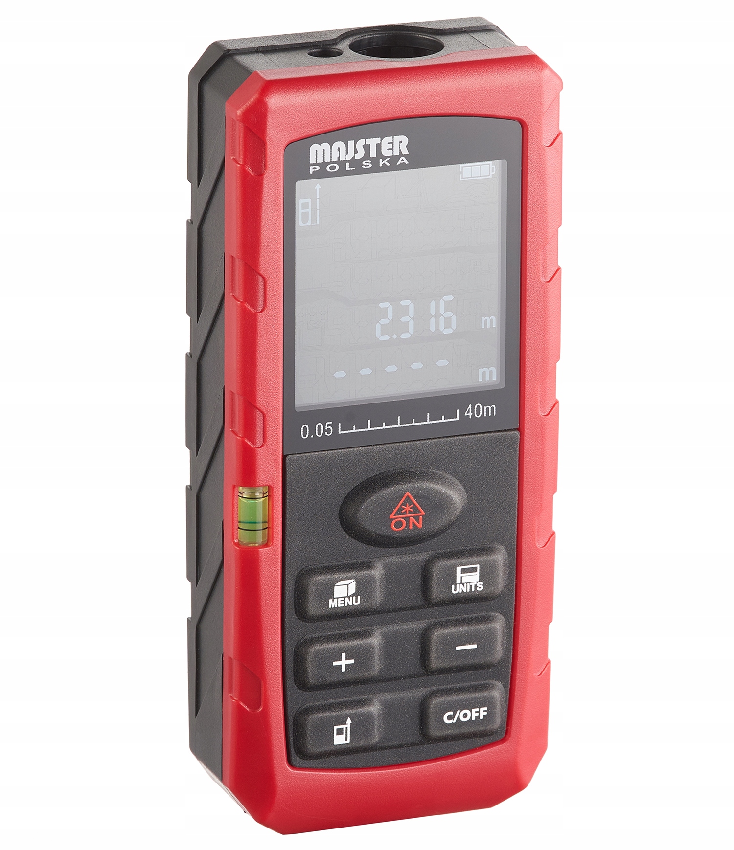 DALMIERZ LASEROWY 40M CYFROWY MIERNIK ODLEGŁOŚCI POZIOMICA LASEROWA MAJSTER Informacje dodatkowe obliczanie powierzchni