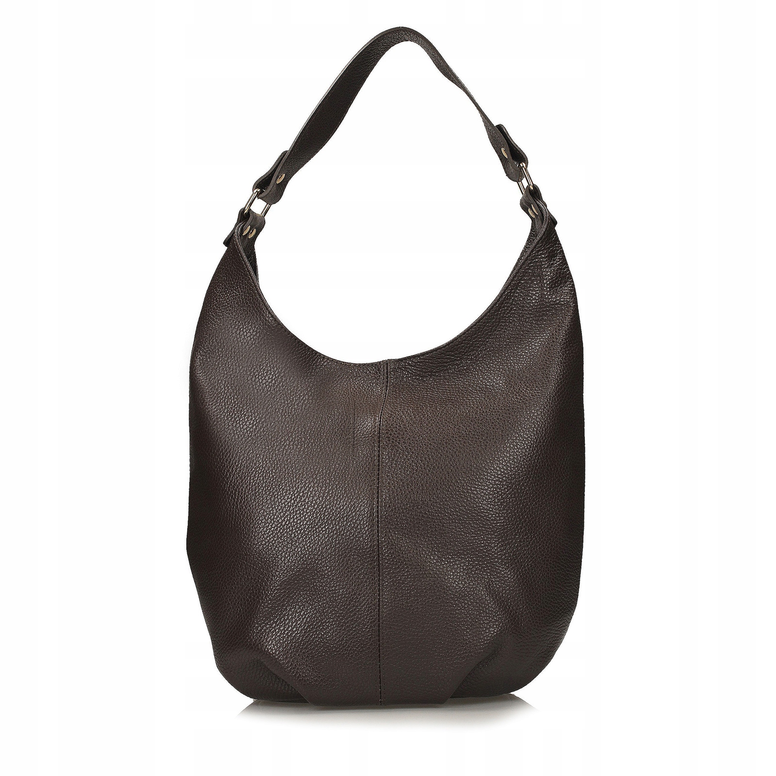 Velká dámská kožená taška Toscanio Tos F118, hnědá