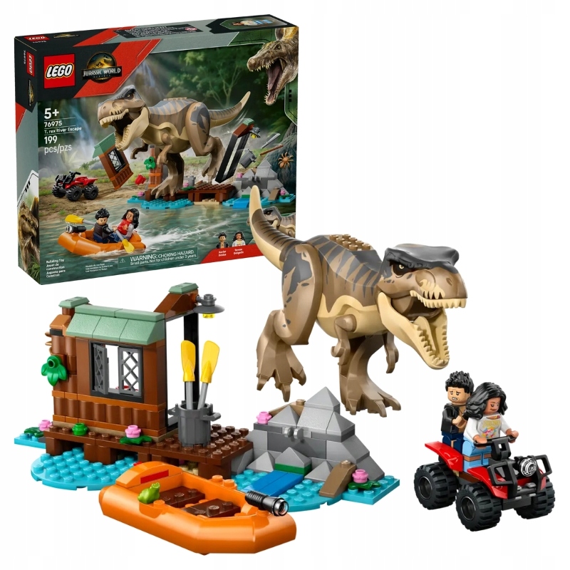 Lego Jurský Svět Útěk Řekou Před Tyranosaurem Sada Kostek Stavebnice