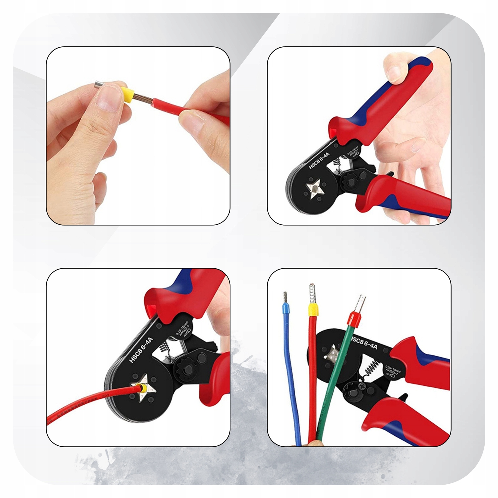 Zaciskarka Praska Do Tulejek Kabli Czterokątna Zestaw od E0508 do E10-12 EAN (GTIN) 5905997760416