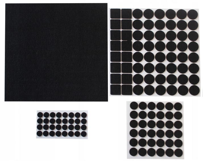 PODKŁADKI FILCOWE SAMOPRZYLEPNE POD MEBLE FILC ZESTAW PODKŁADEK 24szt Marka Folmag