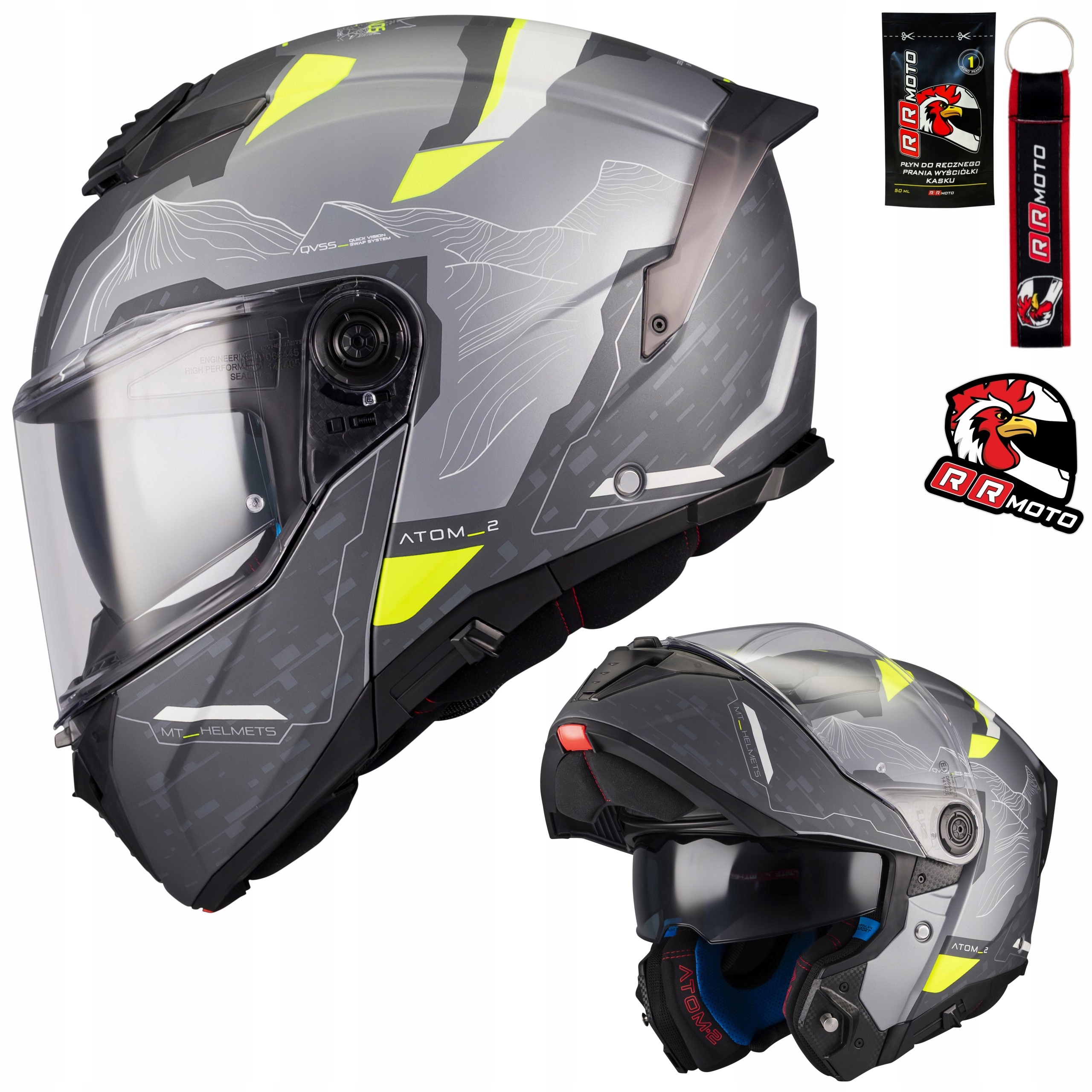 Motocyklová prilba Mt Atom 2 Sv Highlands Silver/grey strieborná šedá Darčeky