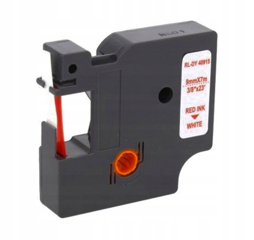 TAŚMA ZAMIENNIK DYMO D1 40915 9MM BIAŁA/CZERWONY Producent Meettec