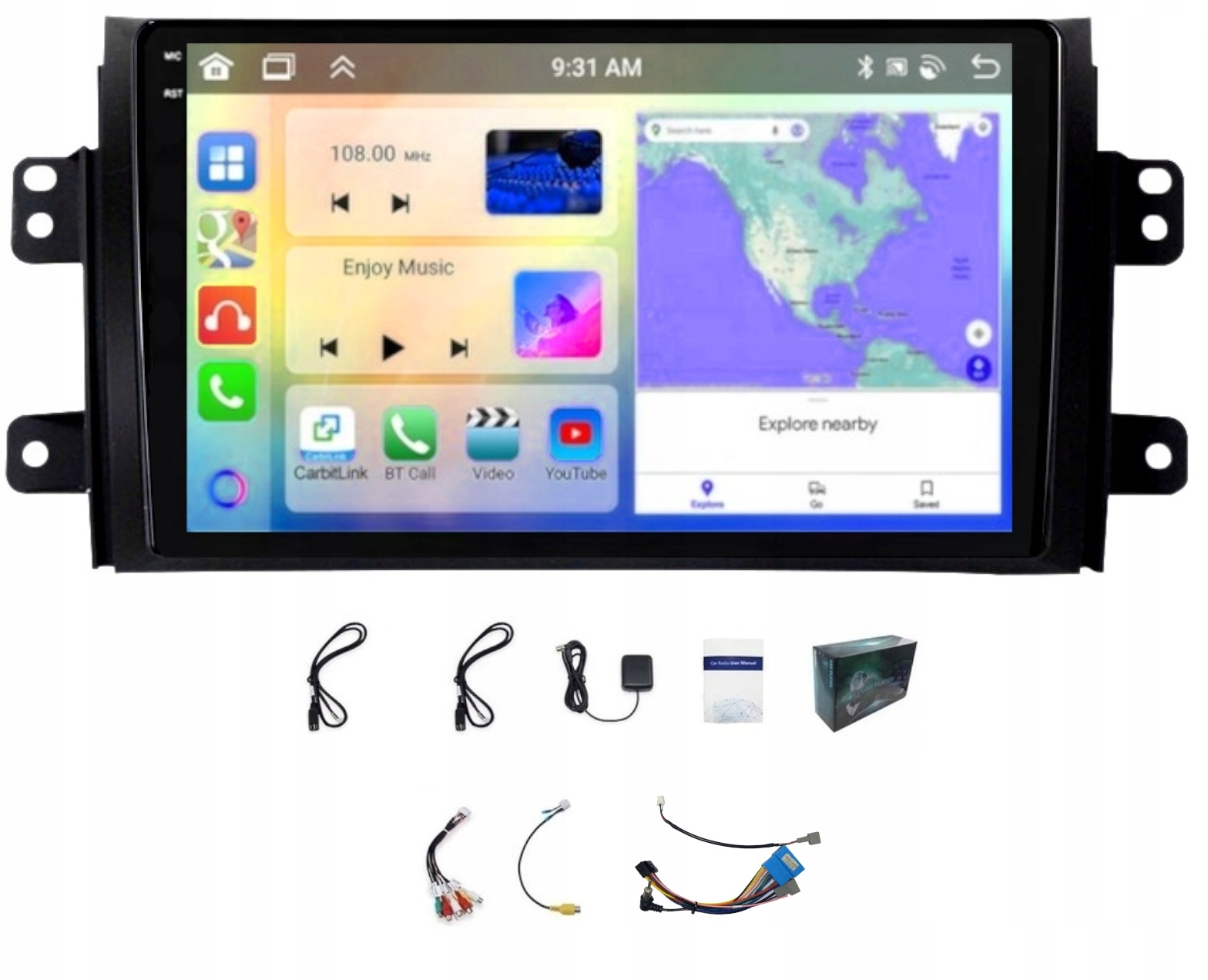 Gps Navigace Suzuki SX4 2006-2013 Android Carplay Wifi 4GB 64GB