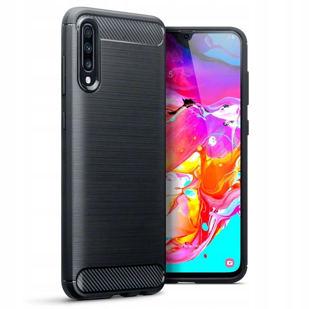 

Etui Pancerne Carbon do Samsung Galaxy A70 + Szkło