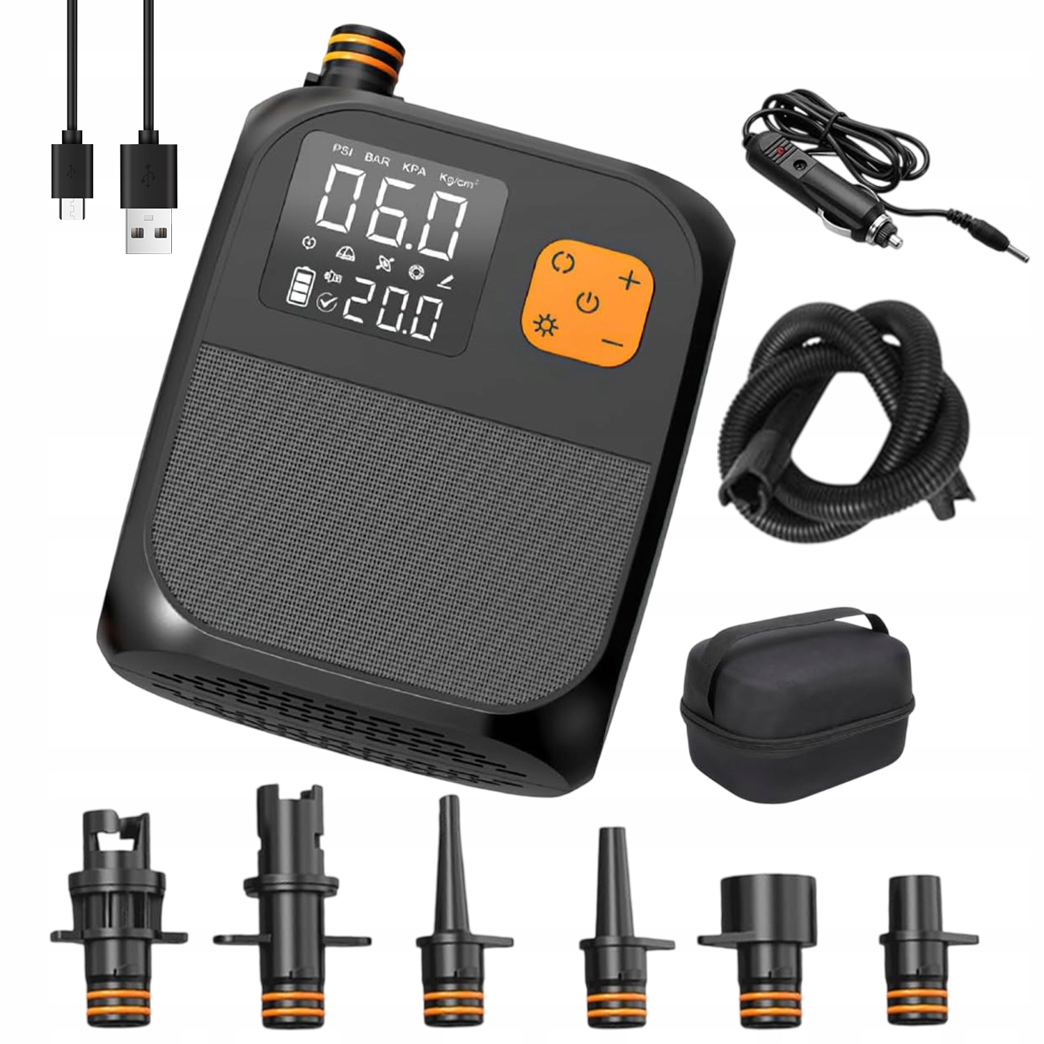 Elektrická Pumpa Pro Paddleboardy Matracového Pontonu S LCD Displejem 25PSI