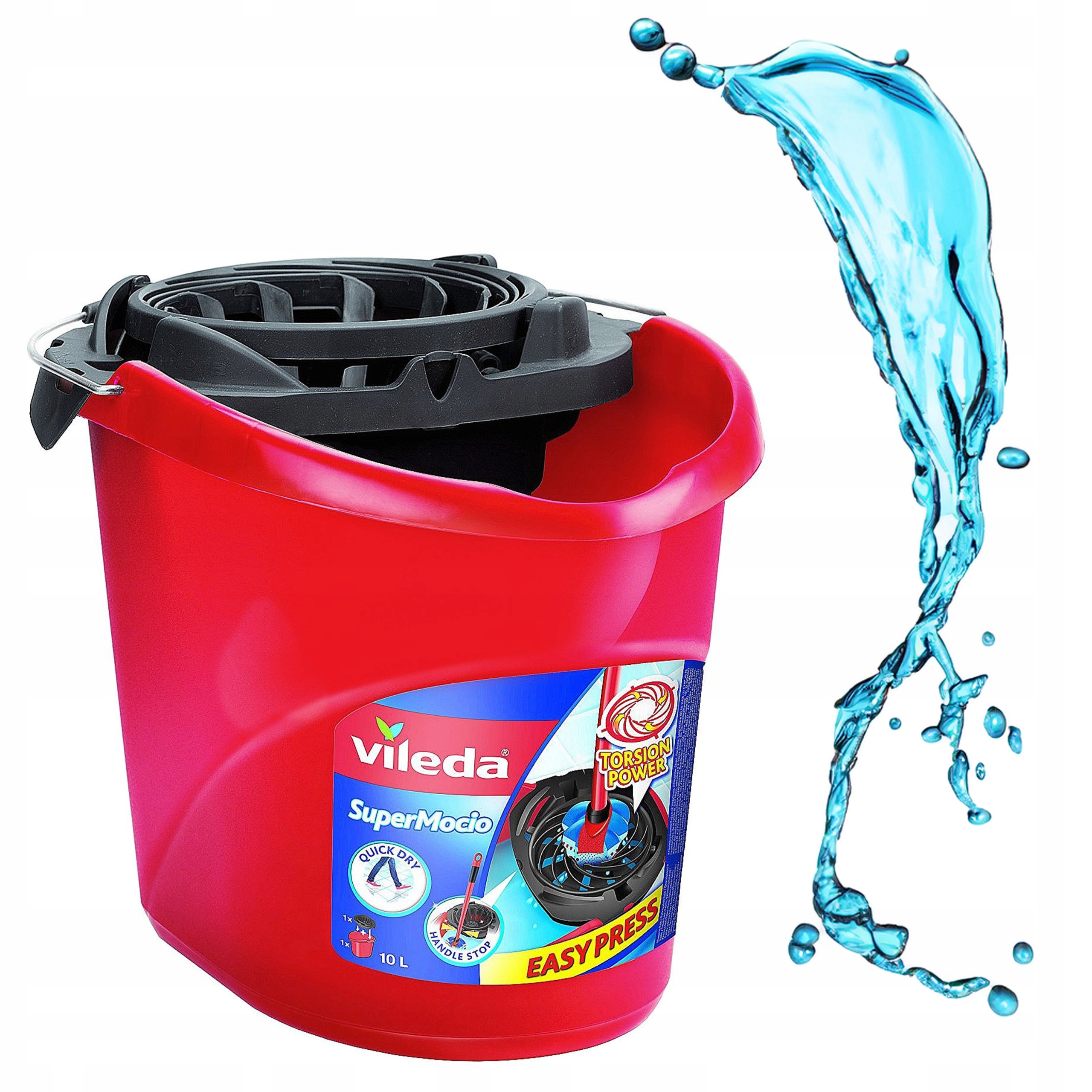 Levně Kbelík se ždímačem pro páskové mopy Vileda SuperMocio Červené 10L
