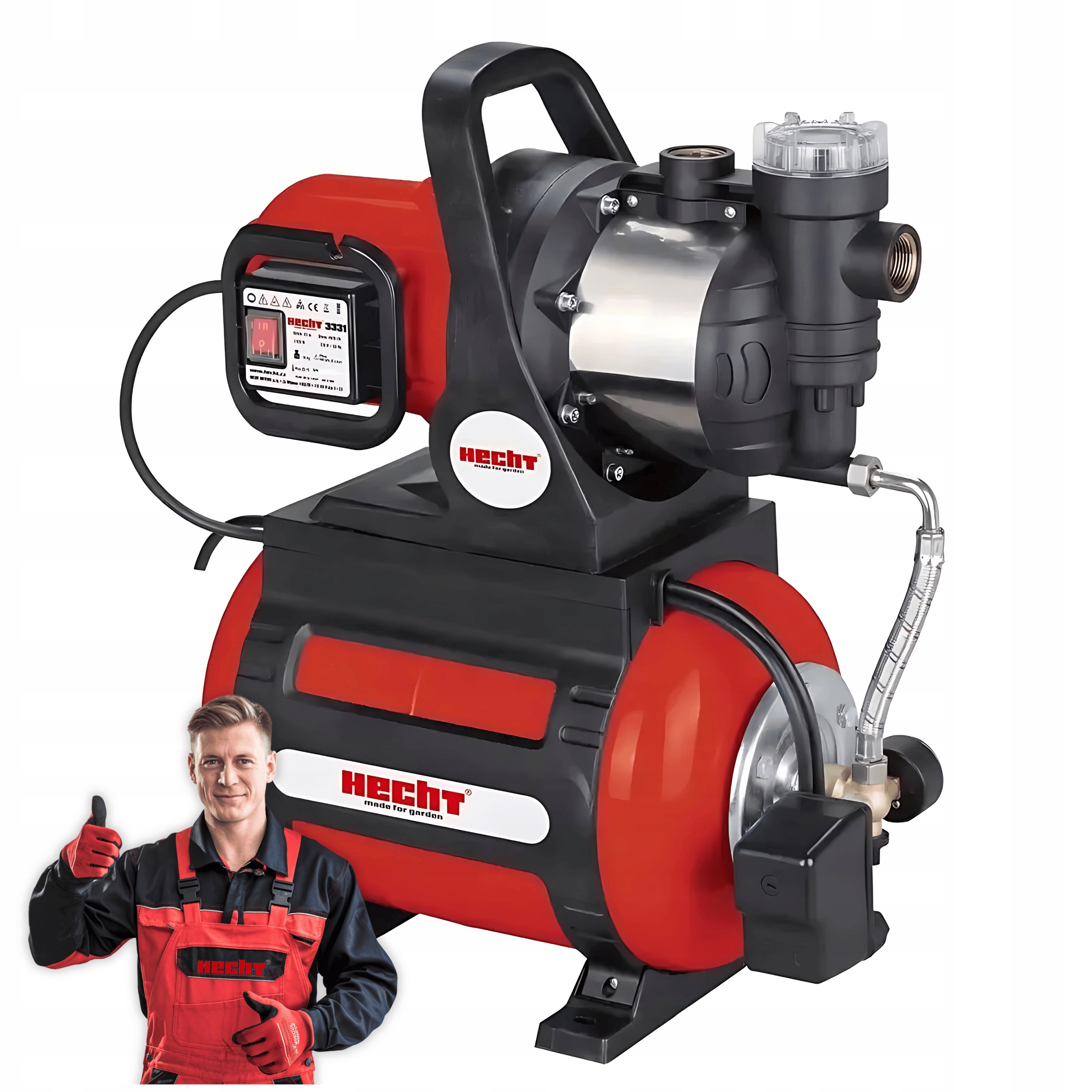 Hydrofor Pompa Do Wody Hecht 3331 1100W Wydajność 4600 L/h Ciśnienie 4,5BAR