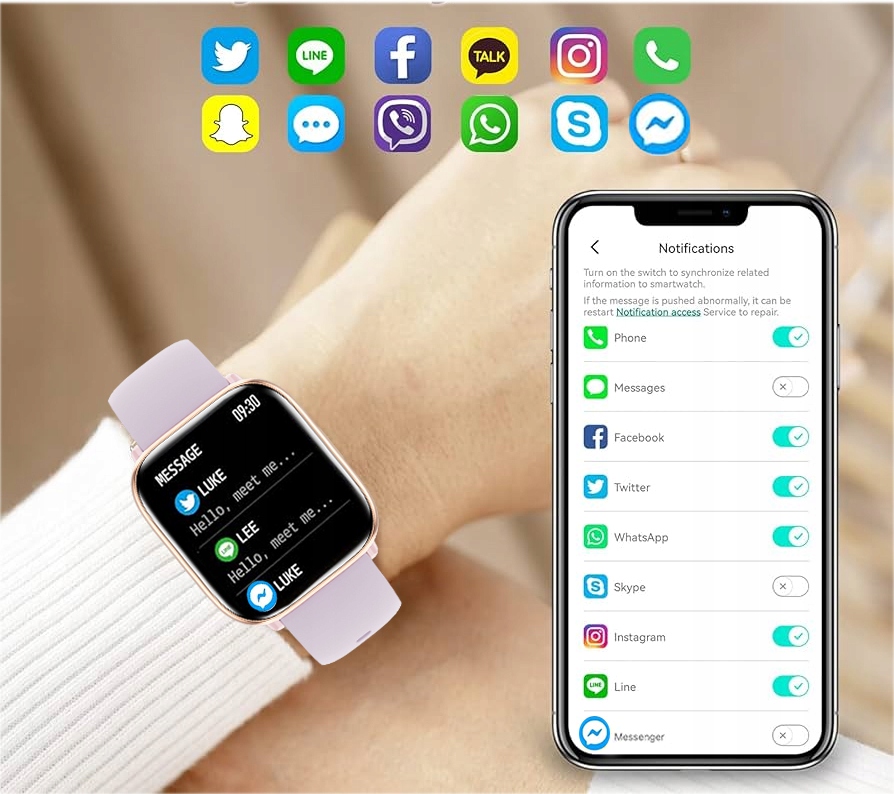 Smartwatch Zegarek Damski Sport Zdrowie Rozmowy Powiadomienia Amoled Kompatybilność systemowa Android iOS