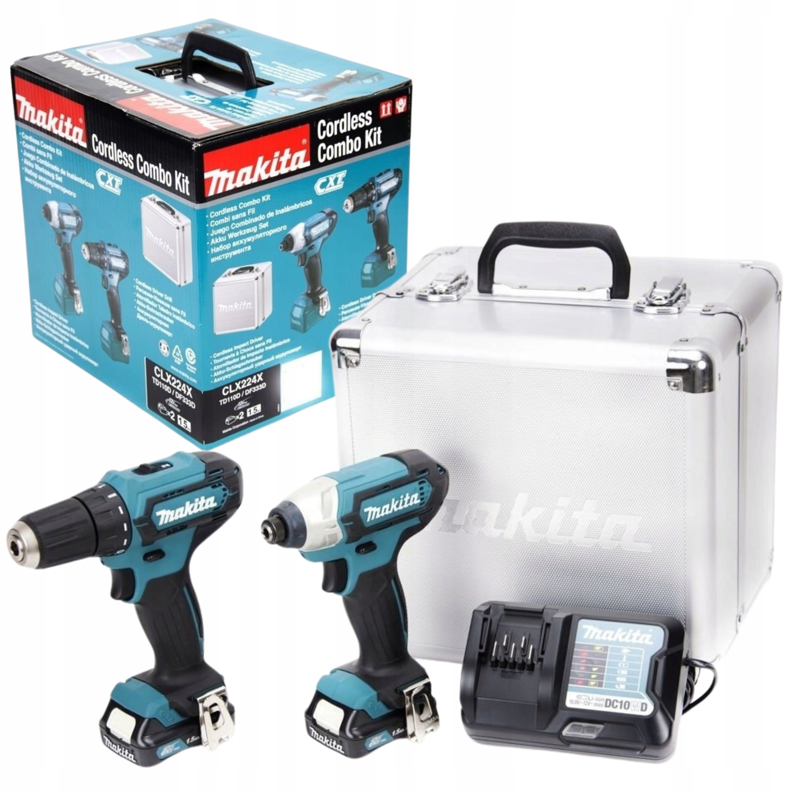 Wiertarko-wkrętarka Zakrętarka Udarowa Makita CLX224X 2X1,5 Ah 12V