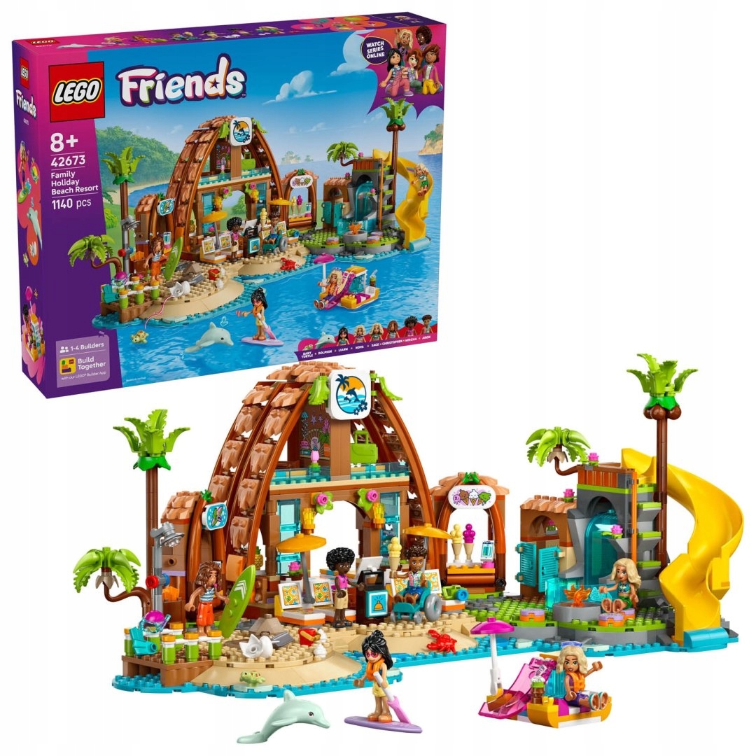 Lego Friends Plážový resort pro rodinnou dovolenou 42673