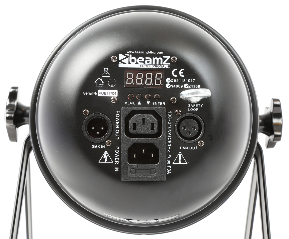 LED PAR64 12 x 10W RGB z pilotem i DMX BeamZ EAN (GTIN) 8715693176032