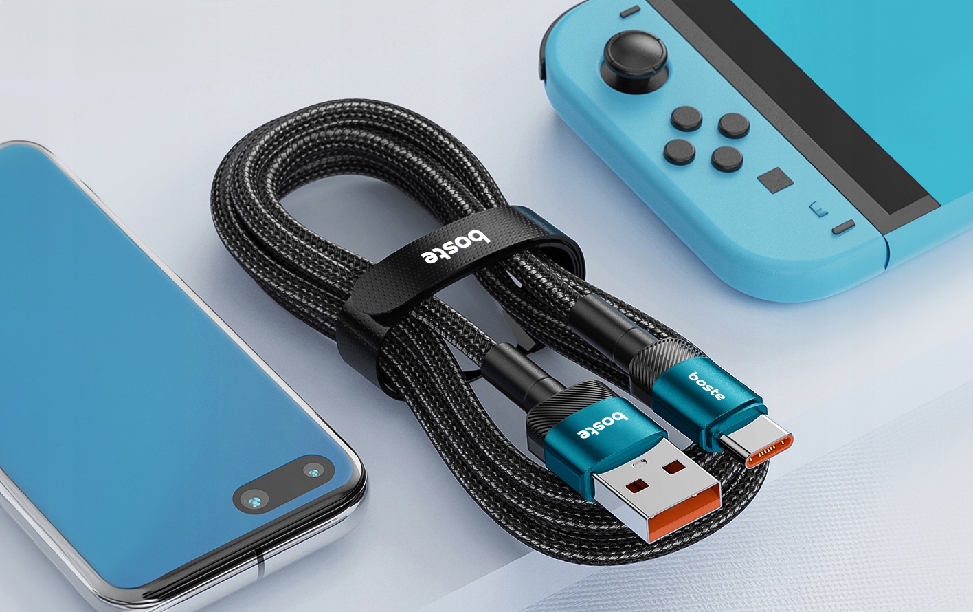 BOSTE KABEL USB-A DO USB-C TYPE-C SZYBKIE ŁADOWANIE 3A TRANSMISJA DANYCH 3M Stan opakowania oryginalne