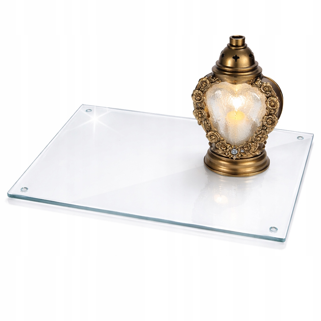 Podstavec pod květiny Svícen na hřbitov 70x52 cm Průhledný Tvrzený