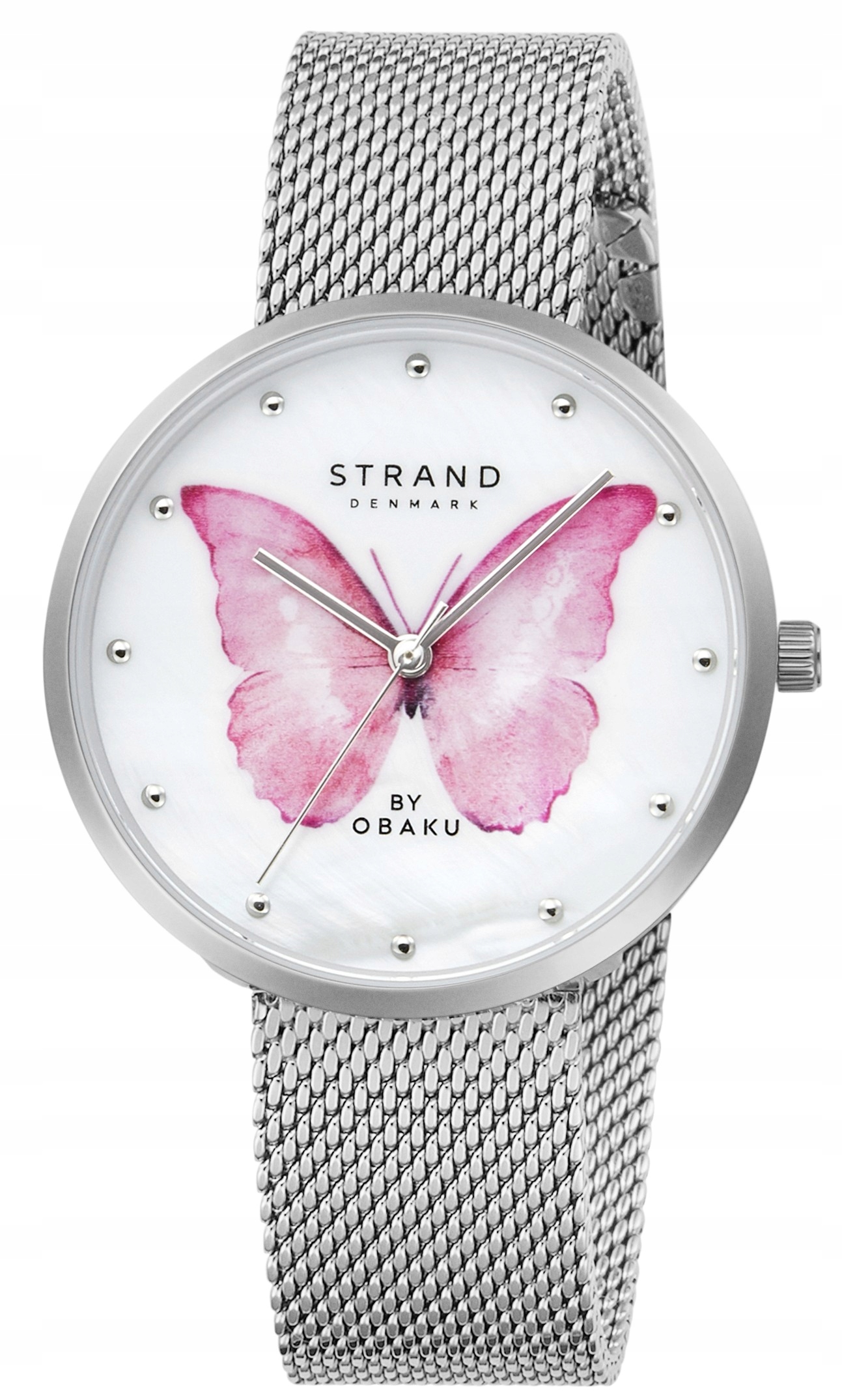 Nový originální dámský náramek Strand by Obaku S700LXCWMC-DBP stříbrný, krabička