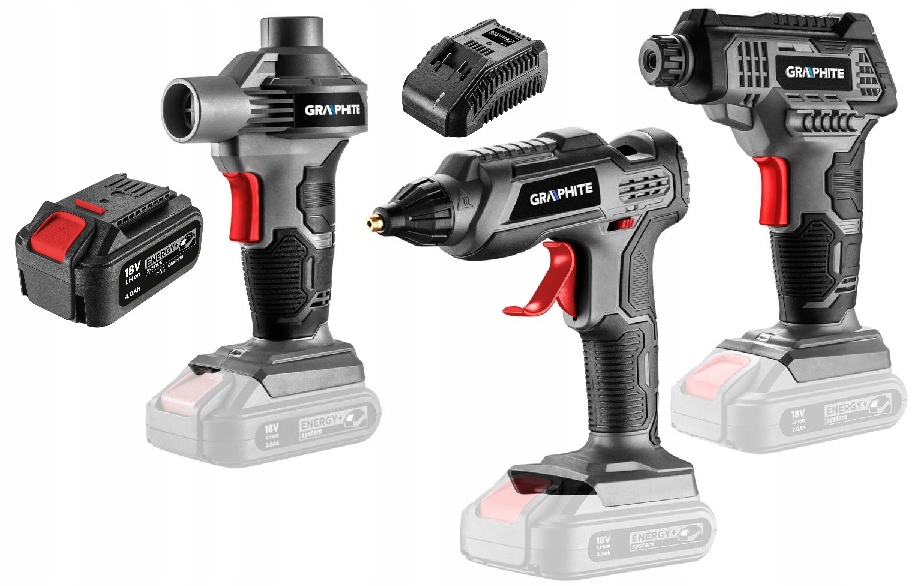 GRAPHITE 4AH ZESTAW ELEKTRONARZĘDZI ENERGY+ 18V