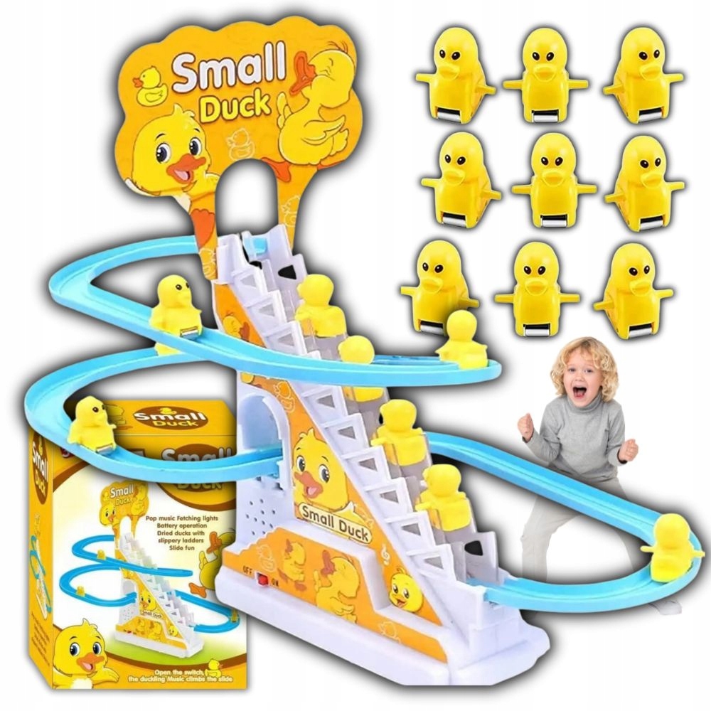 ZABAWKA WSPINAJĄCE SIĘ KACZKI TOR ZJEŻDŻALNIA INTERAKTYWNA NA PREZENT