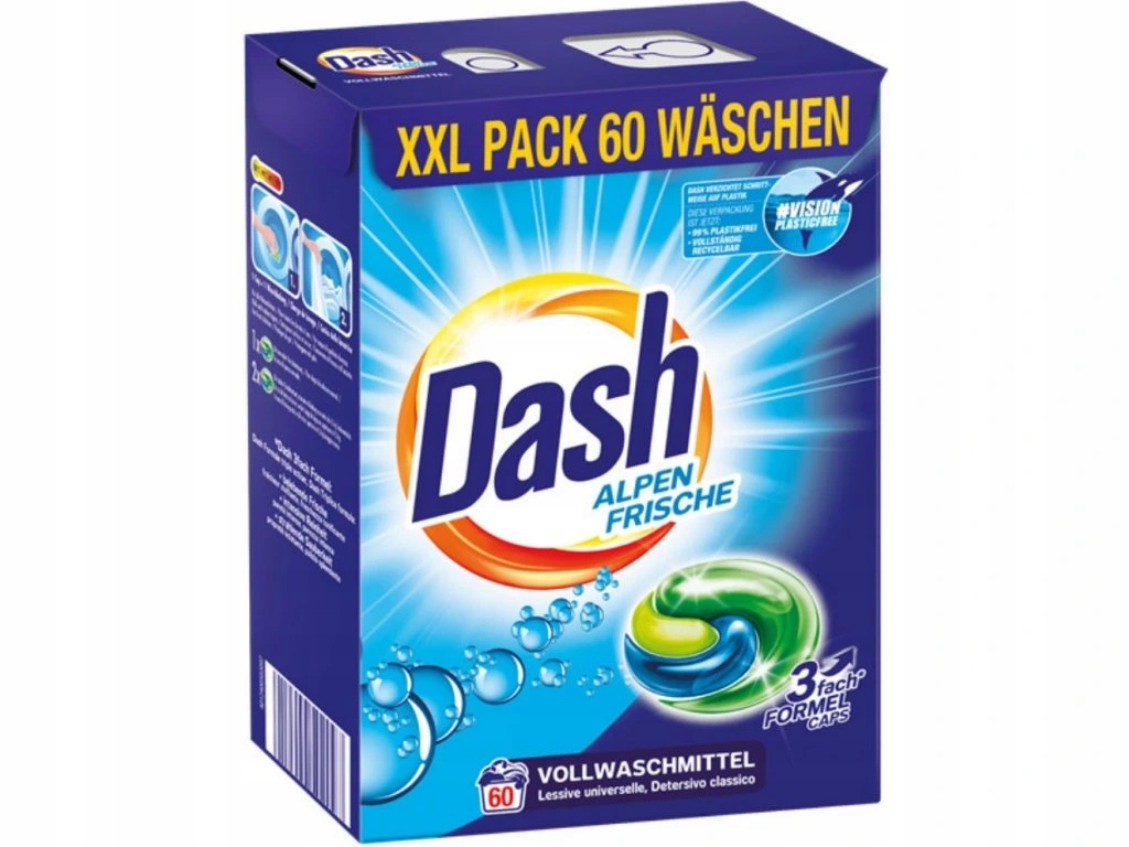 Levně Dash XL Alpen Frische kapsle na praní 60 ks