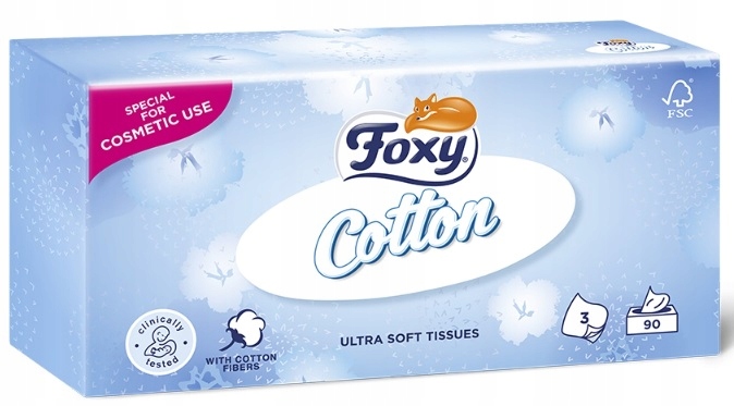 

Foxy Cotton chusteczki kosmetyczne 90 szt kartonik