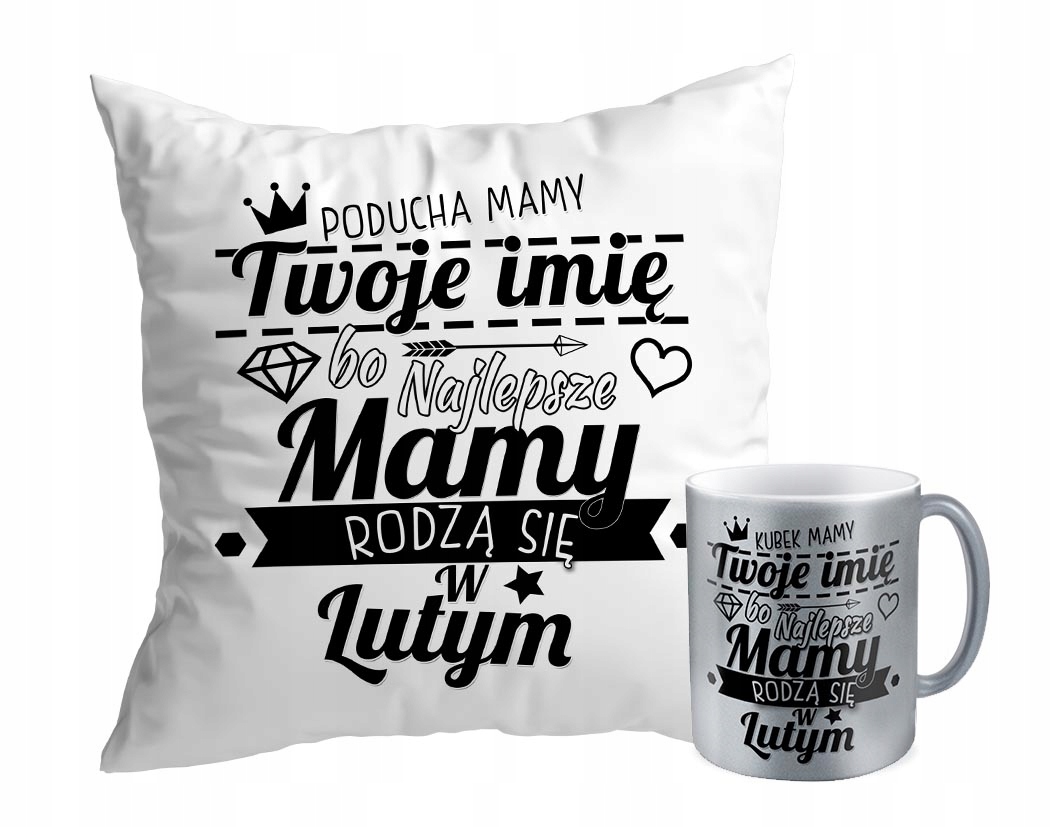

Komplet Kubek i Poduszka prezent Mamy Rodzą Się
