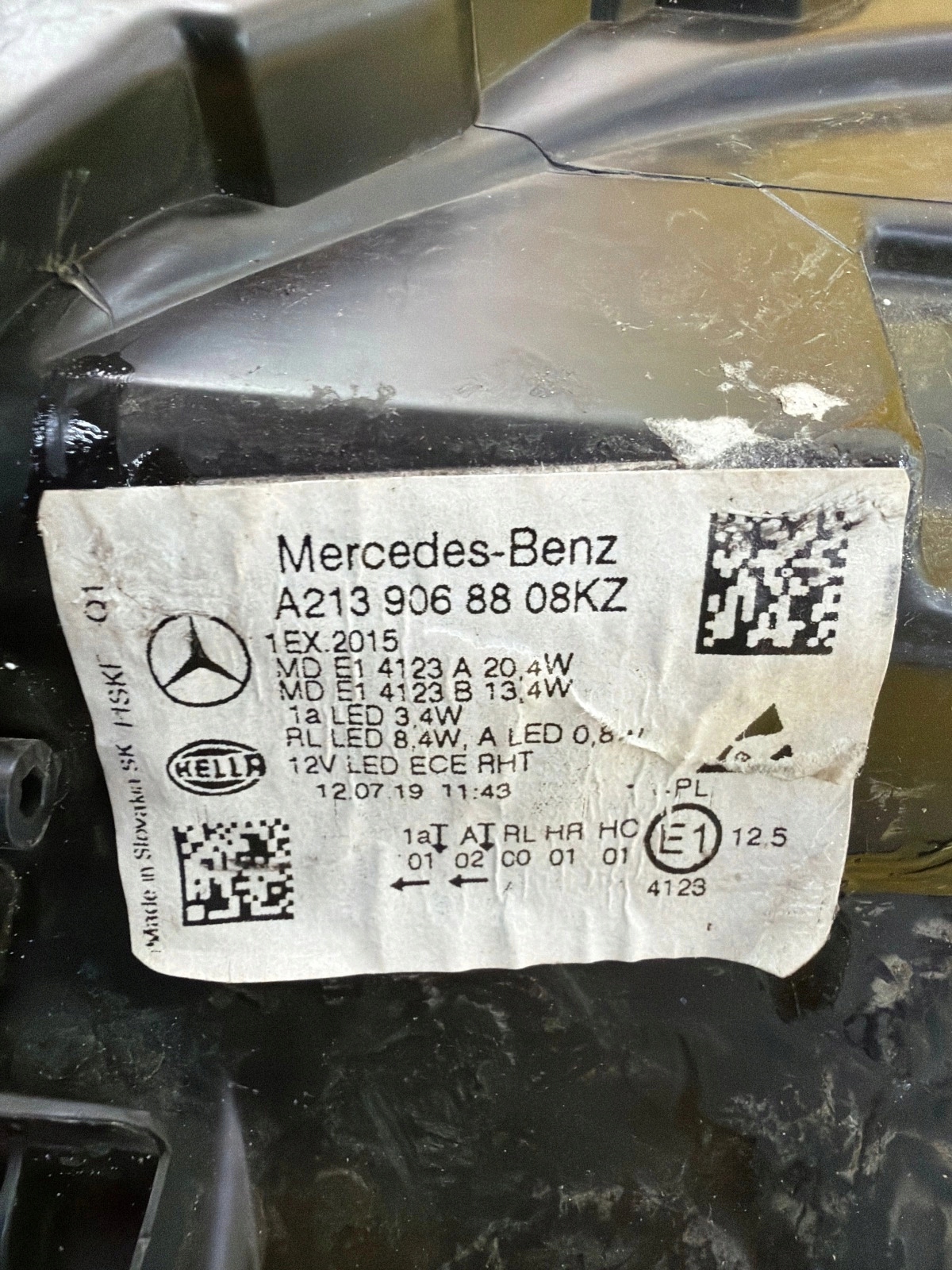 light right Mercedes E-Klasa W213 Full Led Performance A2139068808