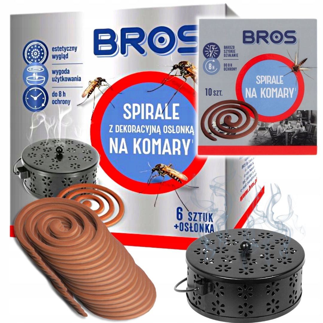 

Spirale na komary z stalową osłonką Duży Zestaw