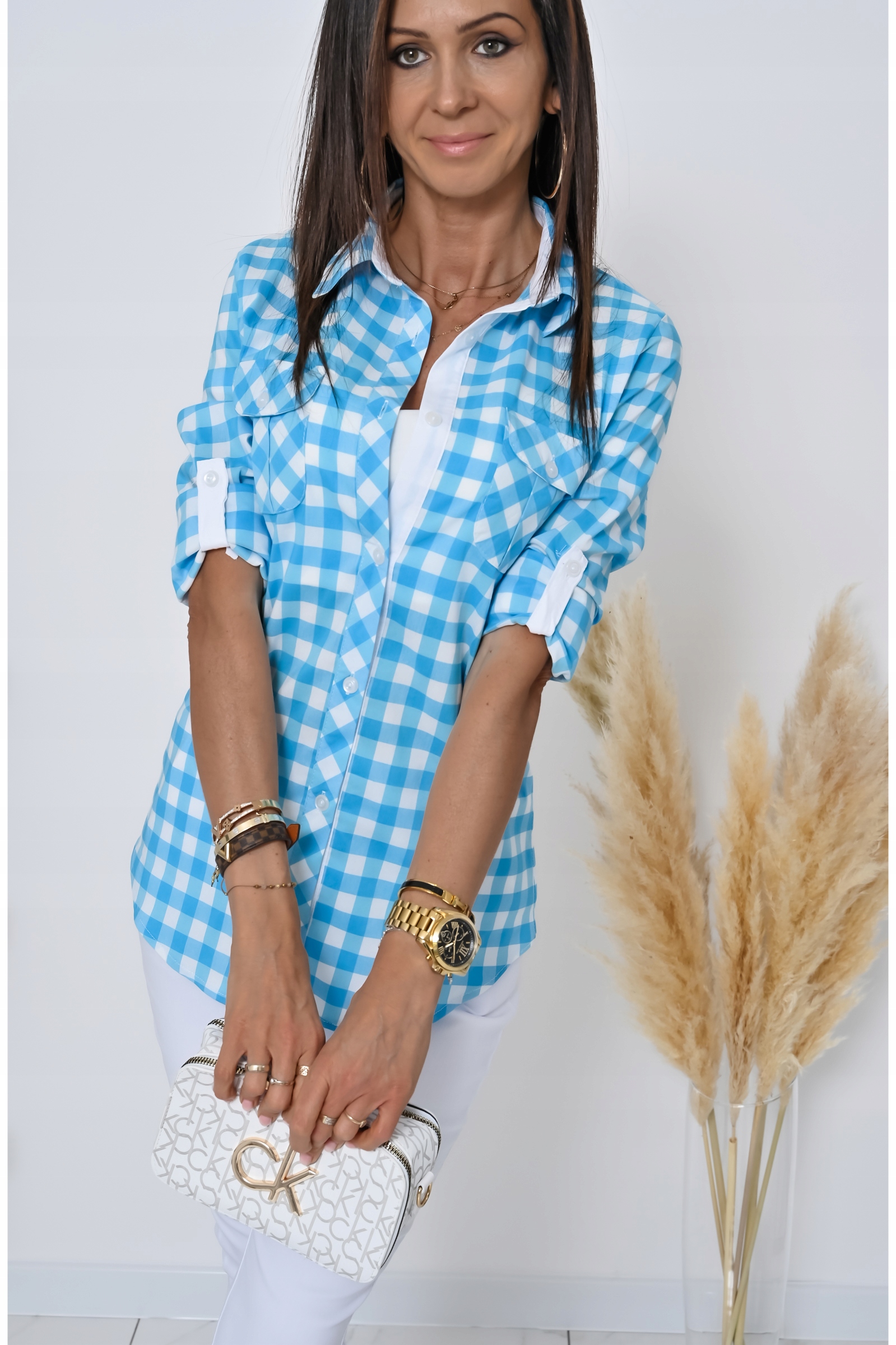 WIOSENNA CASUALOWA KOSZULA W KRATĘ VERA! WZ.3 S Marka inna