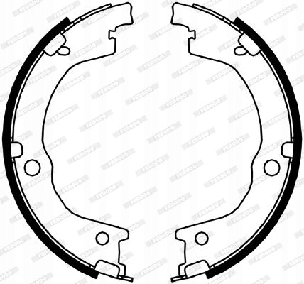 ZESTAW SZCZĘK HAMULCOWYCH, HAMULEC POSTOJOWY Producent części Ferodo