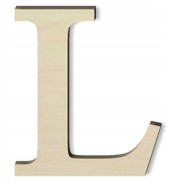 

drewniana Litera literka L Times napis rozm.M 10cm