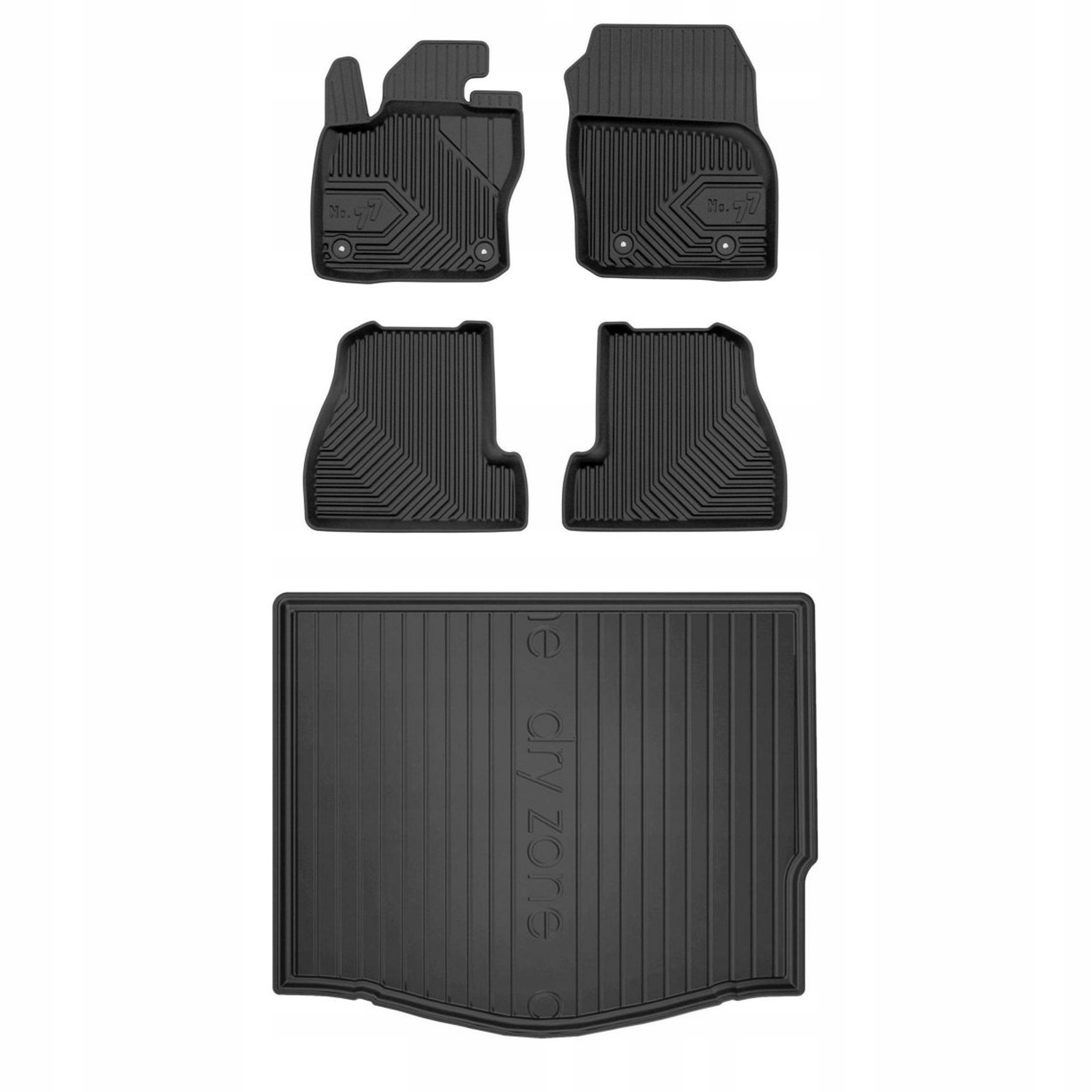 Gumová sada kobercov a rohože Ford Focus III 2010-2019 Hatchback, s doplnkom
