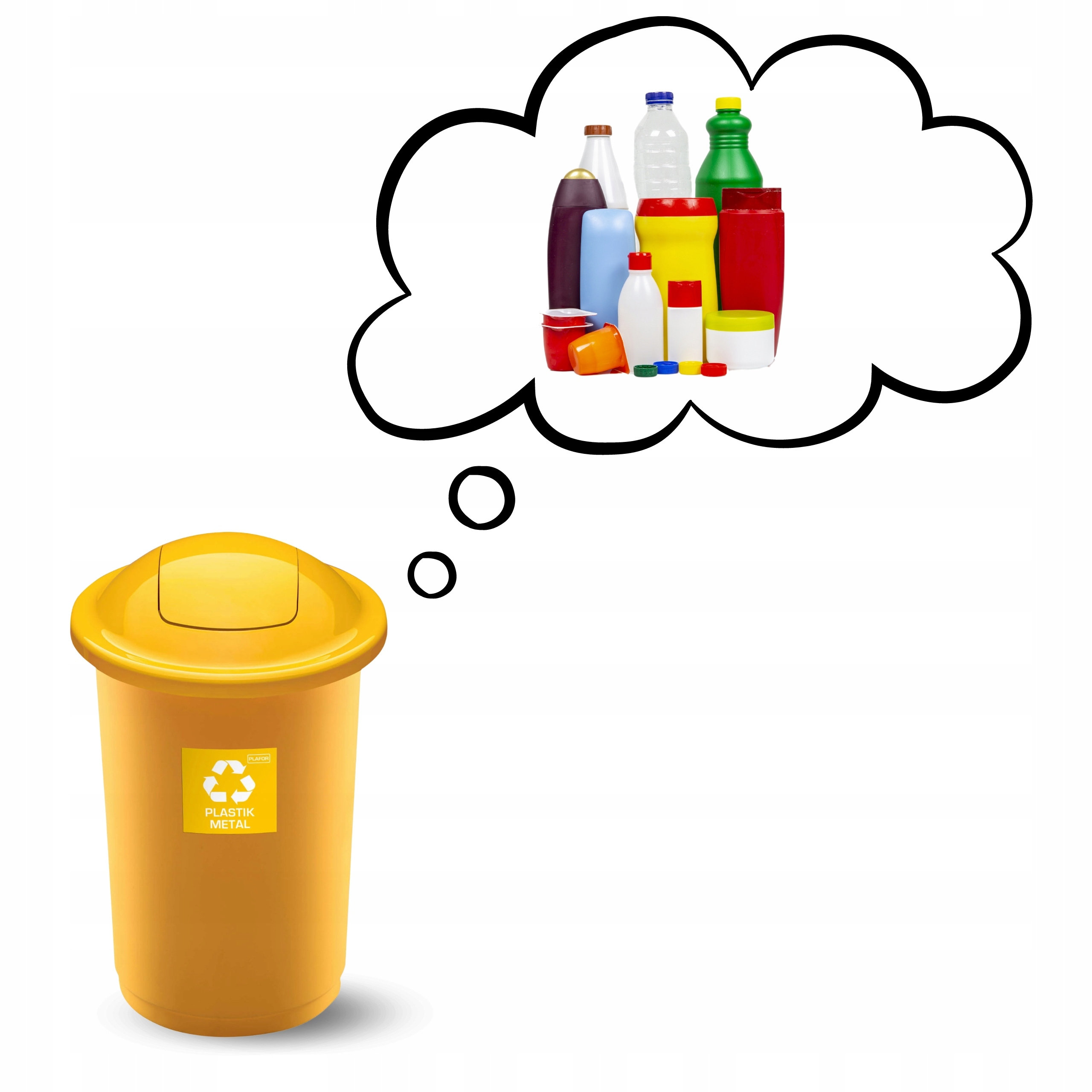 KOSZ DO SEGREGACJI ŚMIECI 50L TOP PLASTIK Marka Plafor