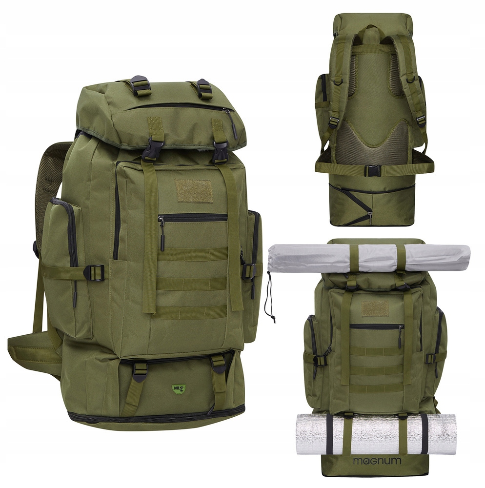 Batoh Vojenský taktický turistický do hor sportovní zelený 100 L Nils